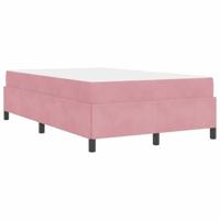 Bedframe met matras Roze en wit 120 x 200 cm Fluweel - thumbnail