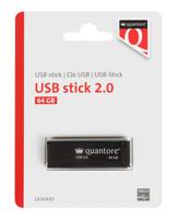 Usb stick 2.0 quantore usb-a 64gb zwart - thumbnail