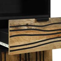 Badkamerkast met plank Bruin 38 x 33 x 160 cm Massief mangohout - thumbnail