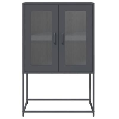 Hoge kast 68x39x107 cm staal antracietkleurig Hoge kast 68x39x107 cm staal antracietkleurig