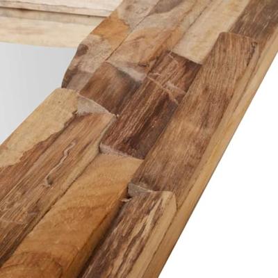 VidaXL Decoratieve spiegel rechthoekig 120x60 cm teakhout
