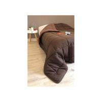 Microvezel dekbed 400g / m² CALGARY Choco & Moka 200x200cm - thumbnail