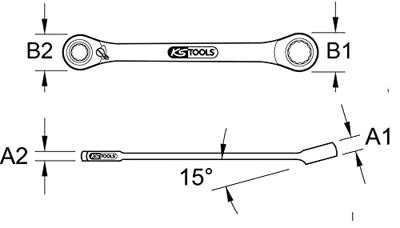 KS Tools 5034691 503.4691 Omschakelbare Mini-Bit-ratelringsleutel 90 mm KS Tools 5034691 503.4691 Omschakelbare Mini-Bit-ratelringsleutel 90 mm