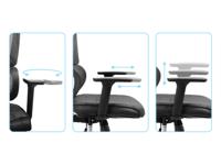 Sandberg ErgoFusion Gaming Chair Pro Universele gamestoel Gecapitonneerde zitting Zwart, Grijs - thumbnail