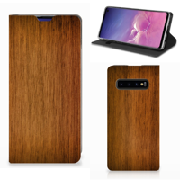 Samsung Galaxy S10 Book | Wallet Case | Donker Hout - thumbnail