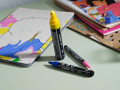 Acrylmarker stabilo free acrylic t300 oranje | 5 stuks