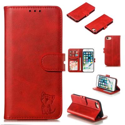 Lederen beschermhoes voor iPhone 8 & 7 (rood)