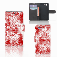 Telefoonhoesje met Naam Sony Xperia Z3 Compact Angel Skull Rood - thumbnail
