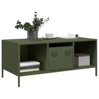 Salontafel 101,5x50x43,5 cm koudgewalst staal olijfgroen - thumbnail