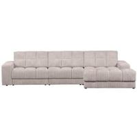 WOOOD Second Date Chaise Longue Rechts - Grove Ribstof - Naturel - thumbnail