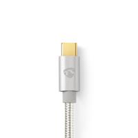 Kabel USB 2.0 | Type-C male - A male | 2,0 m | Aluminium - thumbnail