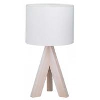 LED Tafellamp - Tafelverlichting - Trion Ganon - E14 Fitting - Rond - Mat Wit - Hout - thumbnail