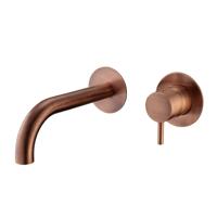 Salenzi Wastafelkraan Afbouwdeel Giro Gegalvaniseerd Geborsteld Messing Koper - thumbnail