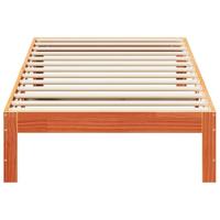 Bedframe zonder matras massief grenenhout wasbruin 90x200 cm - thumbnail