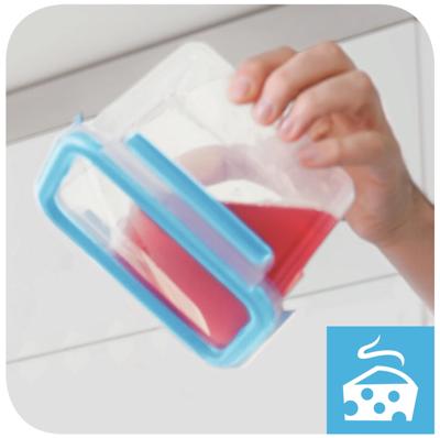 Tefal k30103 masterseal glazen vershoudbakje 0.9l rood