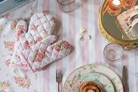 Clayre & Eef Keukenschort 70x85 cm Roze Katoen Rozen - thumbnail