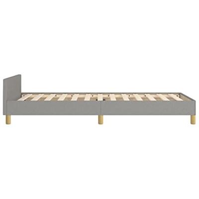 Bedframe zonder matras 90x190 cm stof lichtgrijs