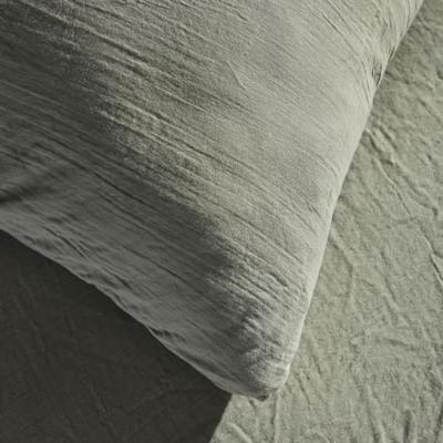 Bedset - TODAY - 123329 - 2 personen - 260x240cm - Effen katoenen gaas - Salie