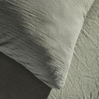 Bedset - TODAY - 123329 - 2 personen - 260x240cm - Effen katoenen gaas - Salie - thumbnail