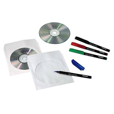 Hama cd/dvd papieren hoesjes 100 stuks wit