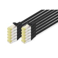 Digitus DK-1644-A-0025-BL-10 RJ45 Netwerkkabel, patchkabel CAT 6A S/FTP 0.25 m Zwart 10 stuk(s) - thumbnail