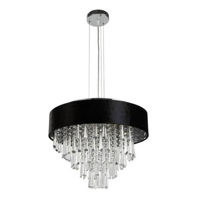 Searchlight KroonluchterGlamour zwart met chroom - 50818-5BK