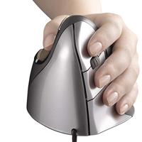 Evoluent Vertical Mouse 4 VM4L Linkshandigen Ergonomische muis Optisch Ergonomisch Grijs, Zilver - thumbnail
