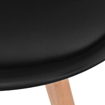 VidaXL Eetkamerstoelen 4 st kunststof zwart VidaXL Eetkamerstoelen 4 st kunststof zwart