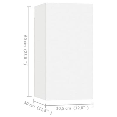 Tv-meubelen 2 st 30,5x30x60 cm bewerkt hout wit - thumbnail