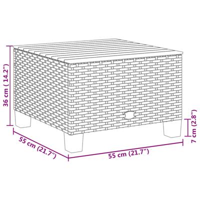 5-delige Loungeset met kussens poly rattan grijs