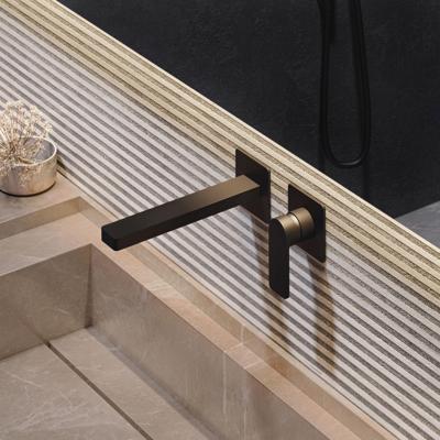 Wastafelkraan Hotbath Gal Inbouw Mengkraan 18 cm Mat Zwart Excl. Inbouwdeel