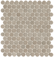 Nobu Grey round mosaico 2,2cm rond op net van 29x32,5 - thumbnail