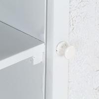 Tv-meubel 115x30x46 cm massief mangohout wit - thumbnail