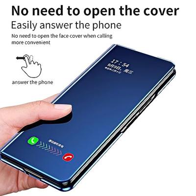 Lunso - Samsung Galaxy Z Fold5 - Window view cover hoes - Blauw