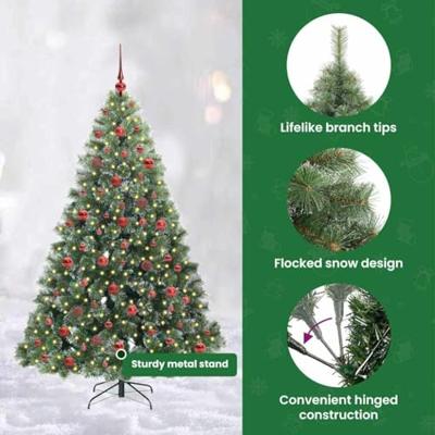 VidaXL Kunstkerstboom met 300 led met standaard groen 180 cm pe en pvc