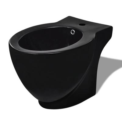VidaXL Ronde staande keramieken bidet (zwart)