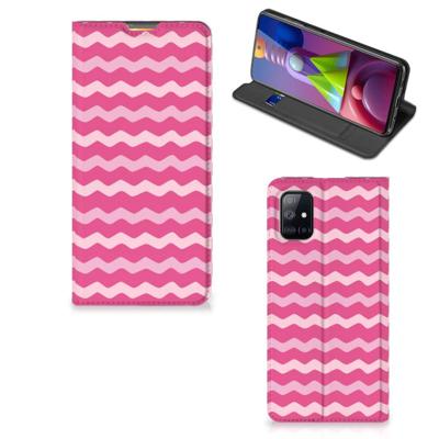 Samsung Galaxy M51 | Hoesje met Magneet | Waves Pink