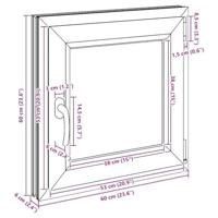 Kelderraam "RISOR" draaikiep draaikiephoek DIN rechts antraciet - thumbnail