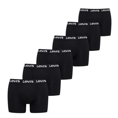 Levi's Boxershorts Repeat Logo 6-pack Zwart-S