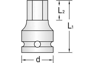 Gedore IN K 32 1956477 Inbus Kracht-dopsleutelinzet 14 mm 3/4 (20 mm)