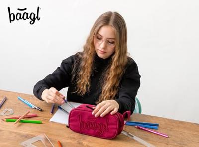 Baagl Student etui Ruby 3-ritsen