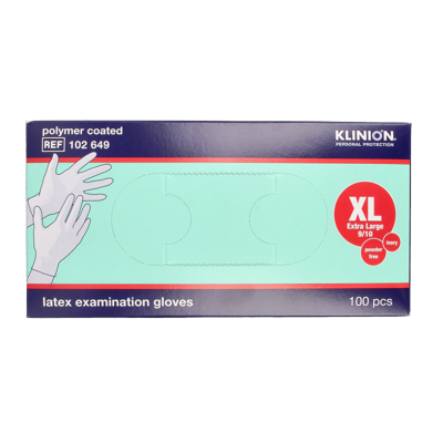 Onderzoekshandschoen prot latex maat XL poedervrij 100 Stuks