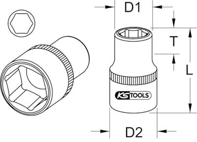 KS Tools 9171237 9171237 Verwisselbare kop 13/16