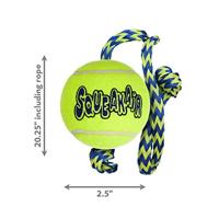 KONG SQUEAKAIR BAL MET TOUW GEEL / BLAUW 52X6,5X6,5 CM - thumbnail