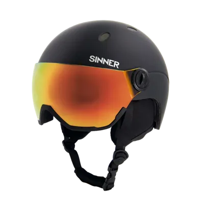 Sinner Titan Visor Helm Matte Black-Red L