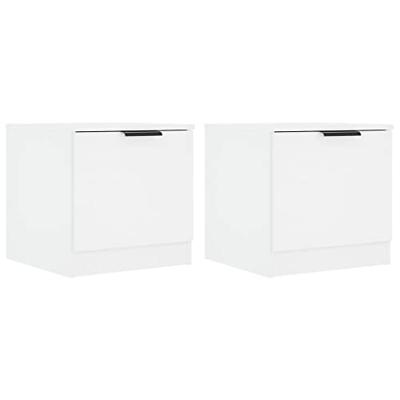 Nachtkastjes 2 st 40x39x40 cm wit