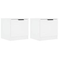 Nachtkastjes 2 st 40x39x40 cm wit - thumbnail