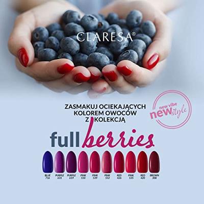 Claresa uv/led gellak 5ml red 426 full berries - thumbnail