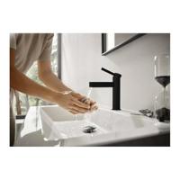 Hansgrohe Wastafelmengkraan Finoris Eengreeps 110 met Pop-up trekwaste Mat Zwart - thumbnail