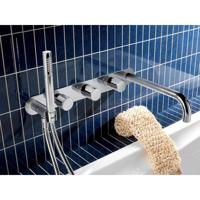 Badthermostaat Hotbath Buddy Inbouw 2-stop met Uitloop Geborsteld Nikkel - thumbnail